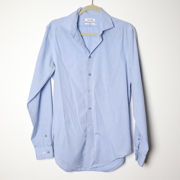Calvin Klein Other - Calvin Klein | Baby Blue Plaid Dress Shirt